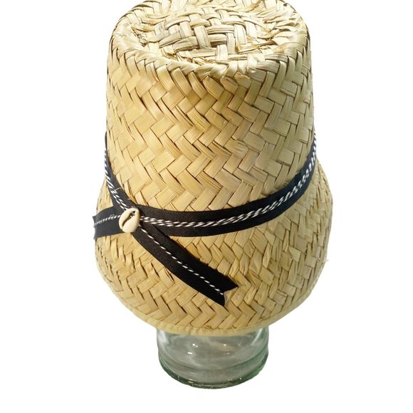 Tan Straw Handmade Bucket Hat OS - Picture 9 of 15